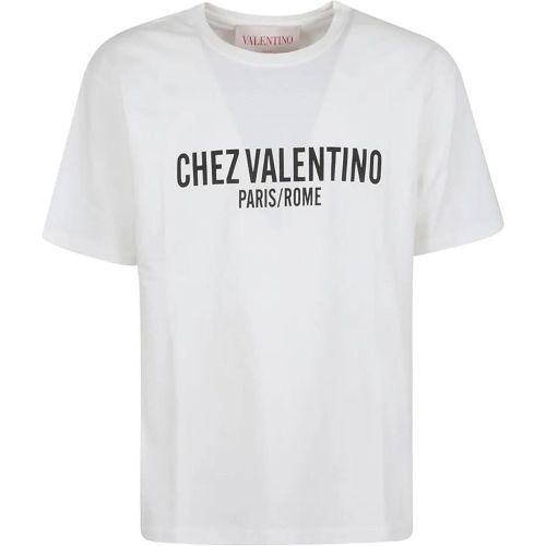 Cotton Jersey Crew Neck T-Shirt - Größe L - Valentino Garavani - Modalova