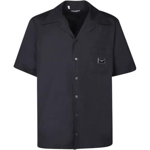 Cotton Shirt - Größe 38 - black - Dolce&Gabbana - Modalova