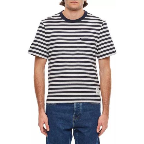 Linen Striped Pocket T-Shirt - Größe 1 - blue - Thom Browne - Modalova