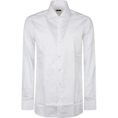 Long Sleeve Neck Shirt White - Größe 40 - Barba Napoli - Modalova