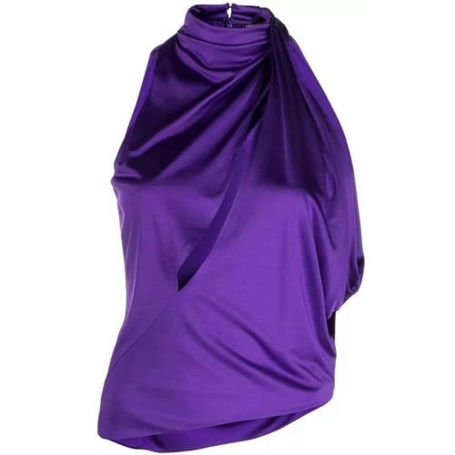 Purple Slashed Top - Größe 42 - purple - Versace - Modalova