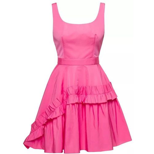 Pink Mini Dress With Oversize Ruche In Polyfaille - Größe 40 - pink - alexander mcqueen - Modalova