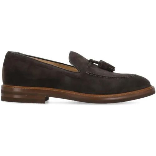 Loafer - Brown Suede Leather Loafers - Gr. 42 (EU) - in - für Damen - BRUNELLO CUCINELLI - Modalova