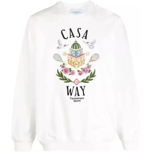 Casa Way Cotton Sweatshirt - Größe XL - white - Casablanca - Modalova