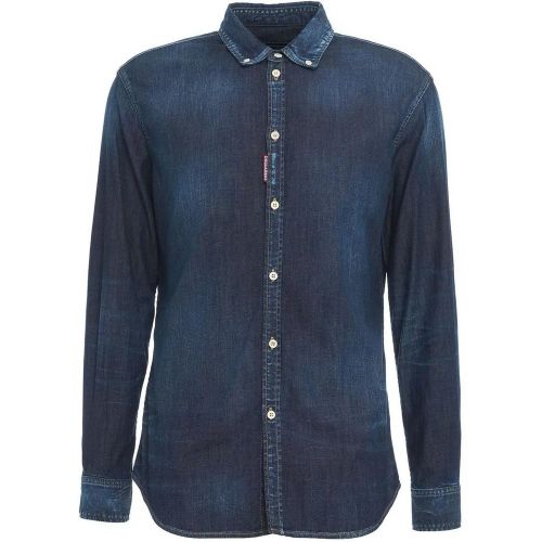 Relaxed fitted denim shirt - Größe 48 - Dsquared2 - Modalova