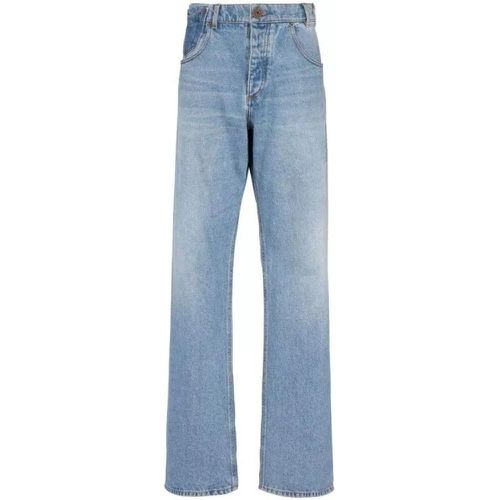 Contrast-Pocket Wide-Leg Denim Jeans - Größe 32 - Balmain - Modalova