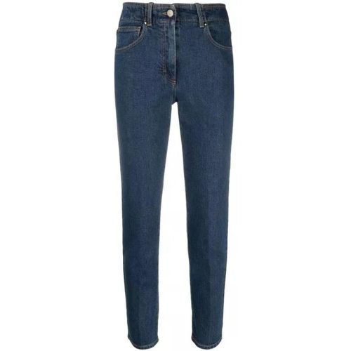 High-Waist Cotton Denim Jeans - Größe 40 - blue - PESERICO - Modalova