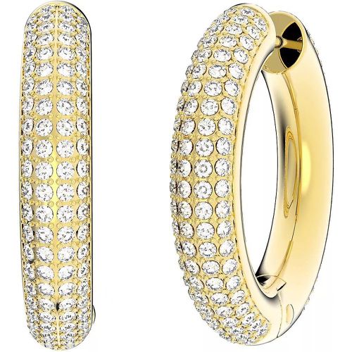 Ohrringe - Dextera hoop Medium Gold-tone plated - Gr. unisize - in Weiß - für Damen - Swarovski - Modalova