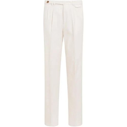 Off White Cotton Pants - Größe 50 - BRUNELLO CUCINELLI - Modalova