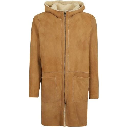 Sheepskin Coat In Suede And Shearling Lining - Größe 54 - Salvatore Santoro - Modalova