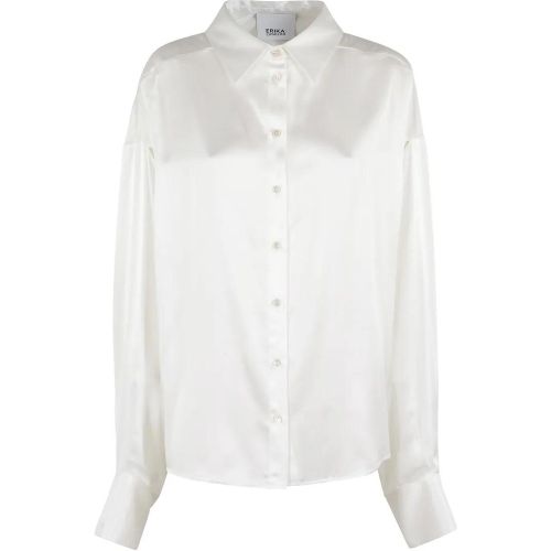 White Silk Shirt - Größe 38 - Erika Cavallini - Modalova