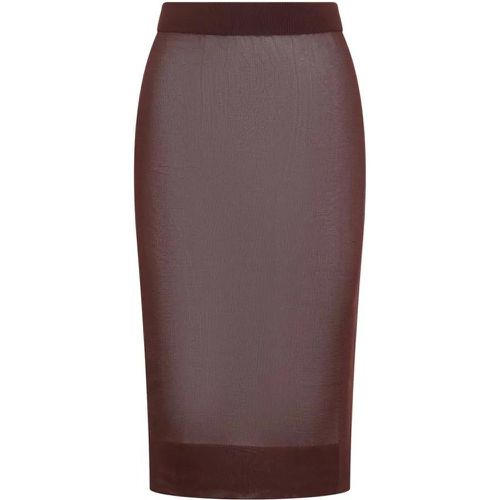 Viscose Midi Skirt - Größe S - braun - Saint Laurent - Modalova