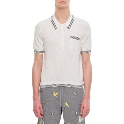 Open Waffle Stitch Ss Polo - Größe 2 - Thom Browne - Modalova