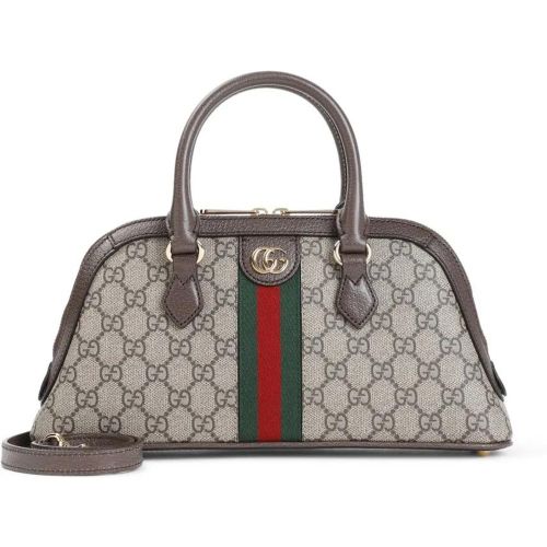 Shopper - Top Handle Ophidia Beige And Ebony Polyurethane Ha - Gr. unisize - in - für Damen - Gucci - Modalova