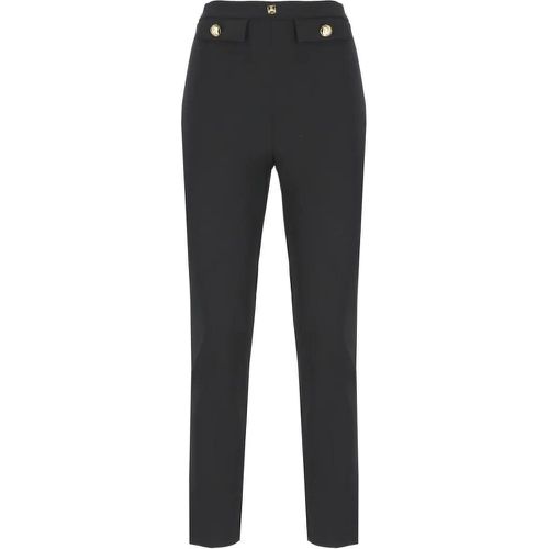 Black Side Zip Pants - Größe 40 - Elisabetta Franchi - Modalova