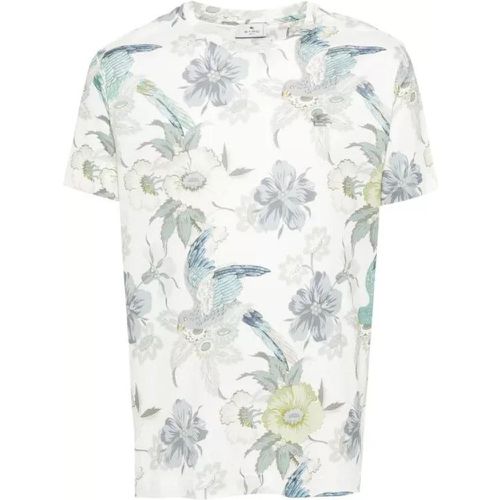 White Bird-Flower Prints T-Shirt - Größe L - white - ETRO - Modalova