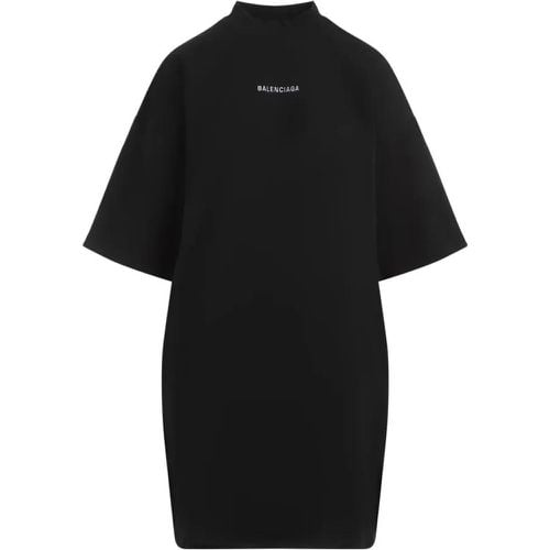 Black Cotton T-Shirt Dress - Größe 2 - Balenciaga - Modalova