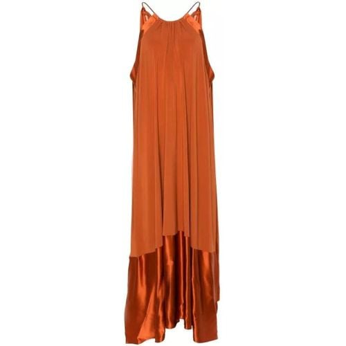 Samaria Jersey And Satin Long Dress - Größe 40 - brown - Max Mara - Modalova