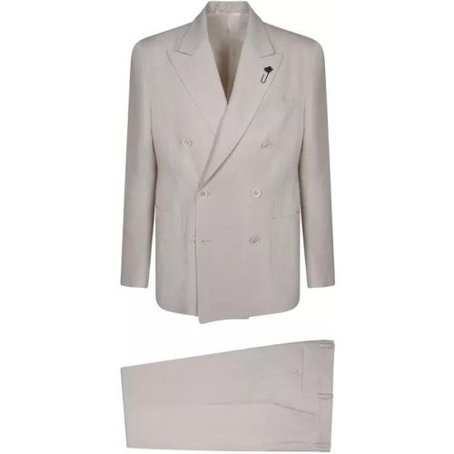 Grey Linen Suit - Größe 46 - gray - Lardini - Modalova