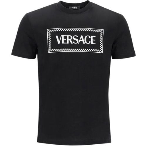 Embroidered Logo T-Shirt - Größe M - Versace - Modalova