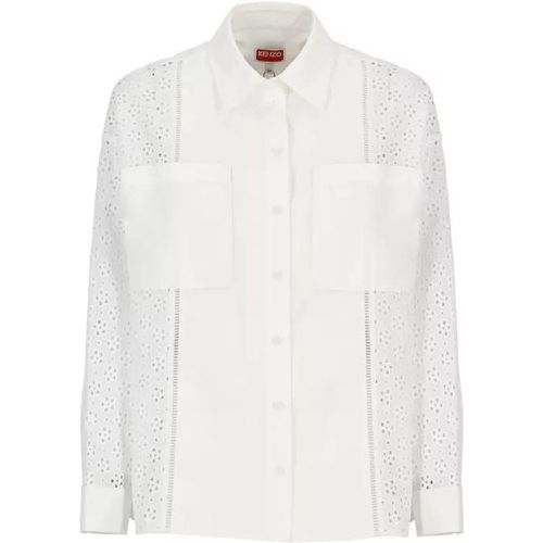 Broderie Anglaise Shirt - Größe 38 - white - Kenzo - Modalova