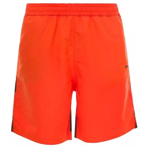 Orange Swim Trunks With Diag Print At The Back In - Größe M - orange - Off-White - Modalova