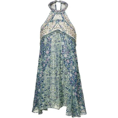 Mini Multicolor Dress Wth Halterneck And Paillette - Größe 40 - multi - Isabel marant - Modalova