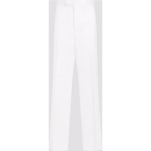 Straight Leg White Cotton Chino Pants - Größe 5 - white - Thom Browne - Modalova