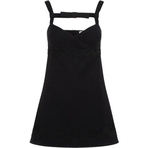 Contrasted Braid Bow Black Cotton Mini Dress - Größe 38 - Patou - Modalova