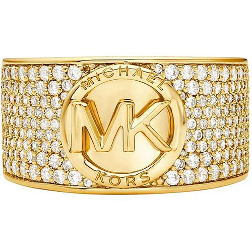 Ring - 14K -Plated Pavé Cigar Band Ring - Gr. 54 - in - für Damen - Michael Kors - Modalova