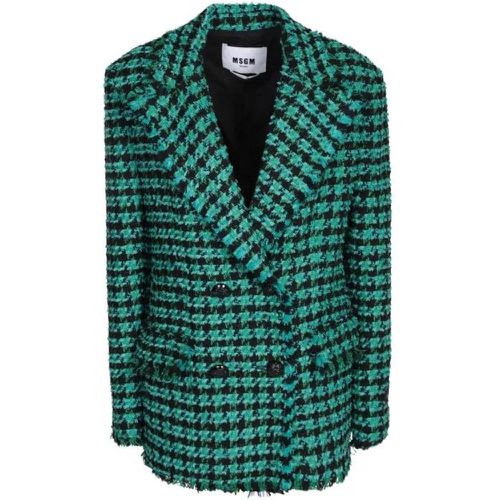 Green Tweed Blazer - Größe 40 - green - MSGM - Modalova