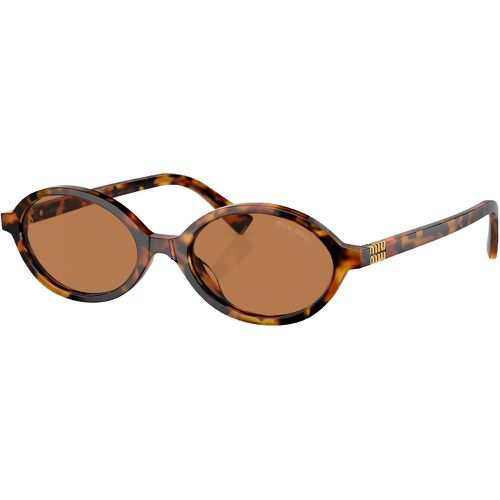 Sonnenbrille - 0MU 04ZS - Gr. unisize - in Braun - für Damen - Miu Miu - Modalova