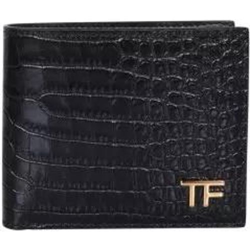 Portemonnaies - Gold-Tone Tf Logo Patch Leather Wallet - Gr. unisize - in - für Damen - Tom Ford - Modalova