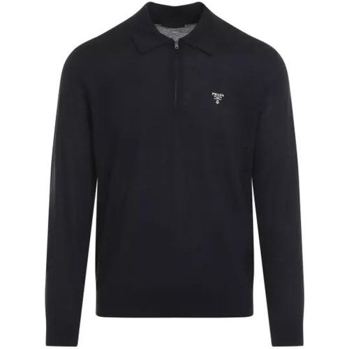 Blue Wool Polo - Größe 48 - blue - Prada - Modalova