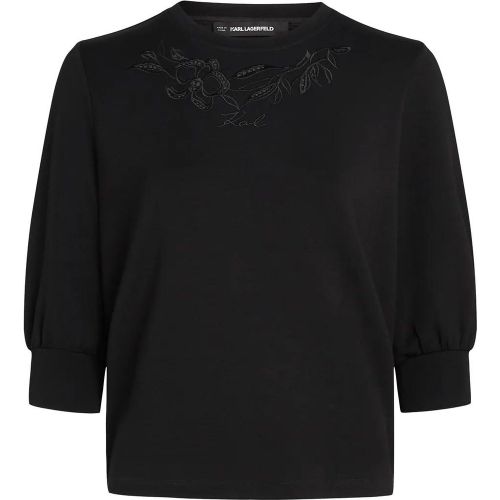 SWEATSHIRT MIT ORCHIDEENSTICKEREI - Größe L - Karl Lagerfeld - Modalova