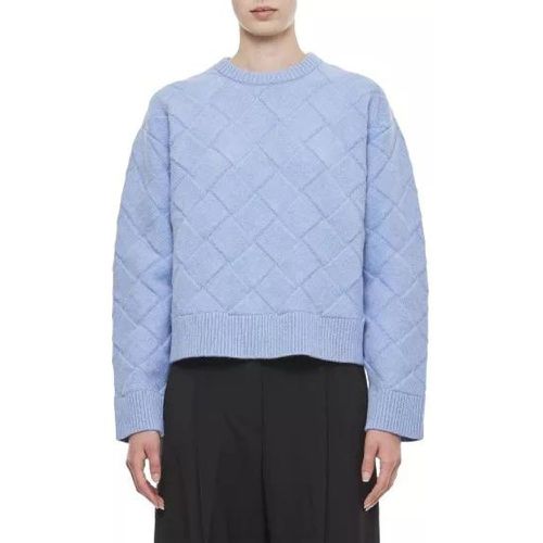 Wool Intreccio Knitted Sweater - Größe M - blue - Bottega Veneta - Modalova