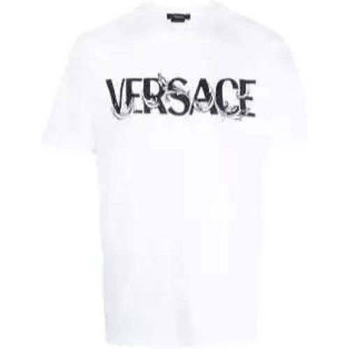 Logo-Print Short-Sleeved T-Shirt - Größe M - white - Versace - Modalova