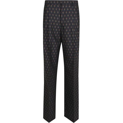 Black Wool And Cotton Blend Geometric Print Trouse - Größe 38 - ETRO - Modalova