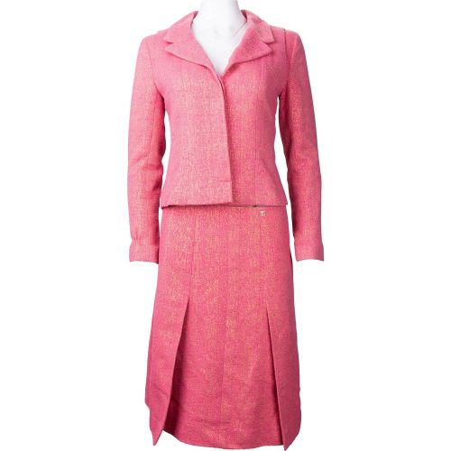 Ring - Pink Shimmering Gold Tweed Costume Set (DE3 - Gr. ONE SIZE - in Mehrfarbig - für Damen - Chanel - Modalova