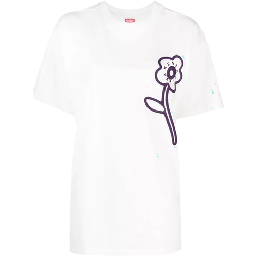 T-Shirt mit Schriftzug - Größe M - white - Kenzo - Modalova
