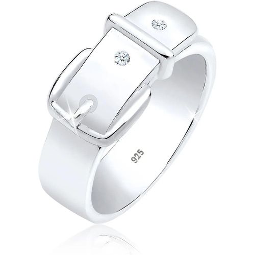 Ringe - Ring Gürtel Symbol Diamant 0.03 ct. 925 Sterling S - Gr. 52 MM - in Weiß - für Damen - Elli - Modalova