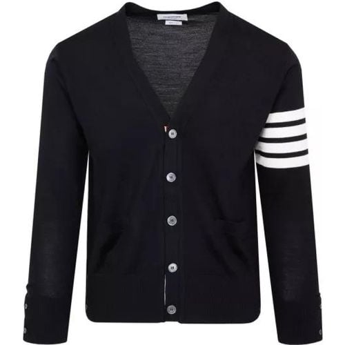 Navy Wool Buttoned Cardigan - Größe 2 - Thom Browne - Modalova