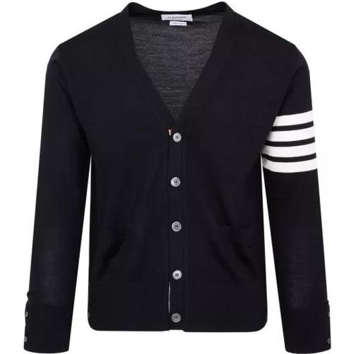 Navy Wool Buttoned Cardigan - Größe 4 - schwarz - Thom Browne - Modalova