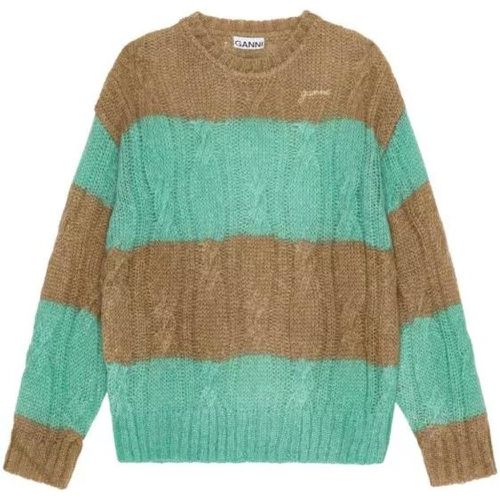 Striped Cable-Knit Jumper - Größe XXS - multi - Ganni - Modalova