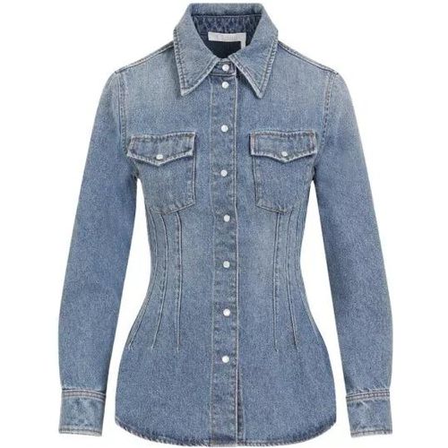 Foggy Blue Cotton Shirt - Größe 34 - Chloé - Modalova