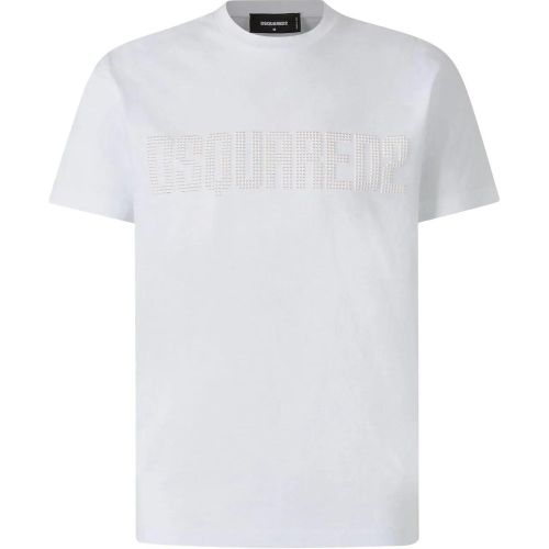 D Printed Cotton T-shirt - Größe L - Dsquared2 - Modalova