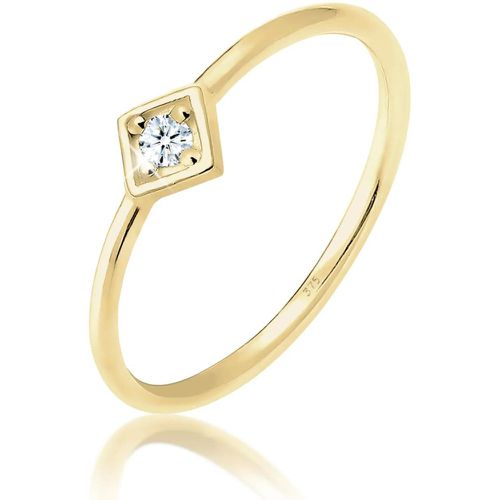 Ringe - Ring Verlobungsring Geo Diamant (0.03 ct.) 375 Gel - Gr. 56 MM - in - für Damen - Elli - Modalova