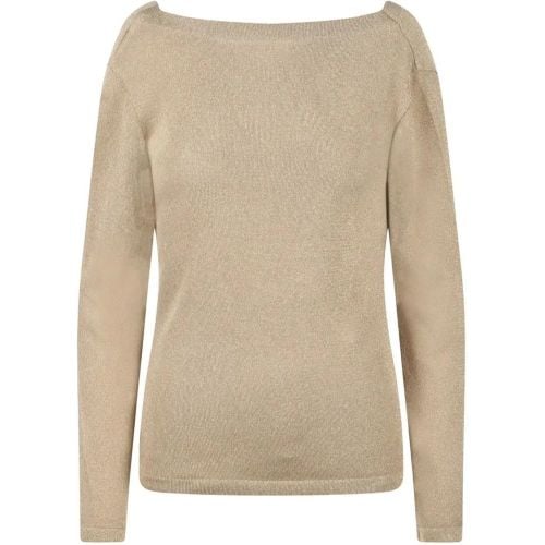 Gold Lamé Sweater - Größe 44 - alberta ferretti - Modalova