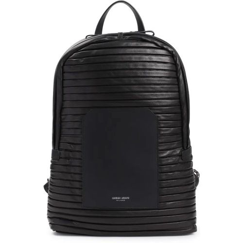 Rucksäcke - Black Lamb Leather Backpack - Gr. unisize - in - für Damen - Giorgio Armani - Modalova