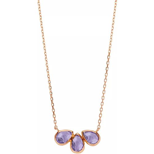 Halskette - Necklace Teardrop Triple Amethyst - Gr. unisize - in Silber - für Damen - Leaf - Modalova